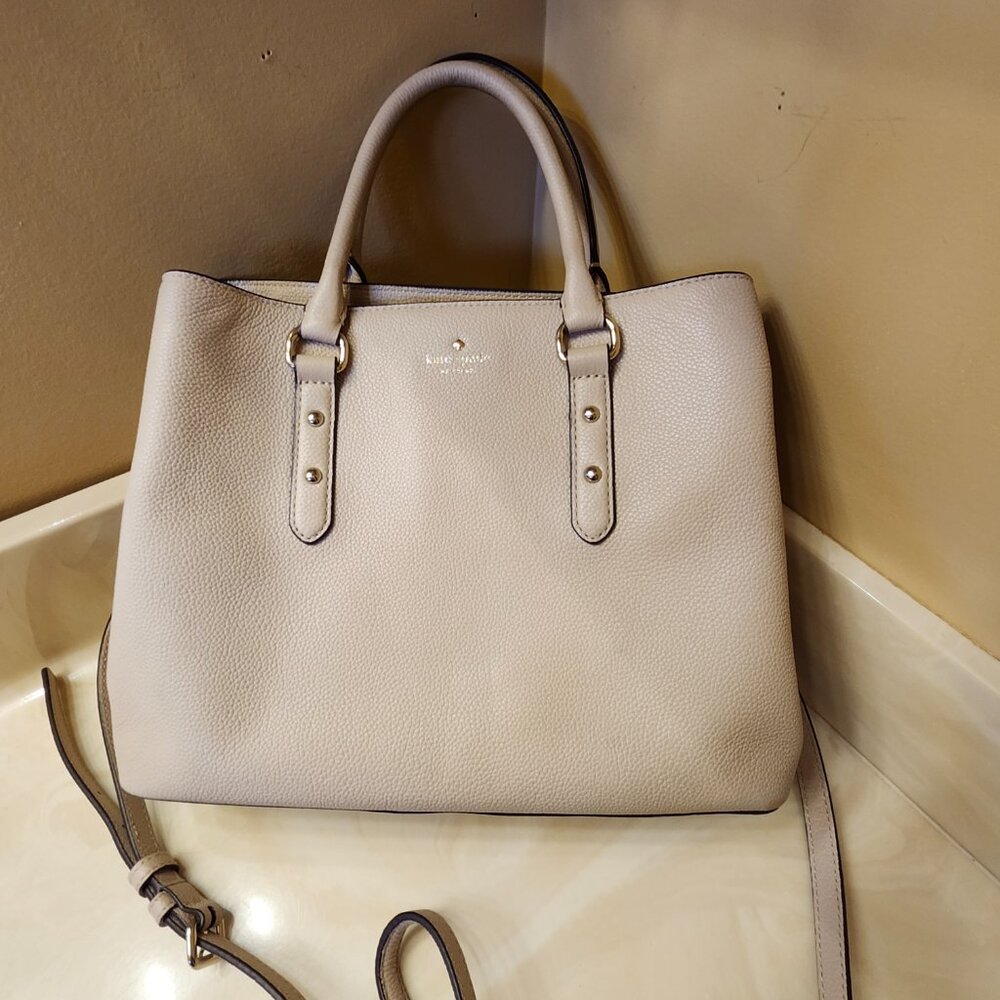 Kate Spade cream color pebble leather bag